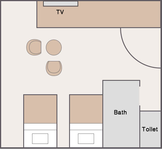 Twin Room [8th Floor]